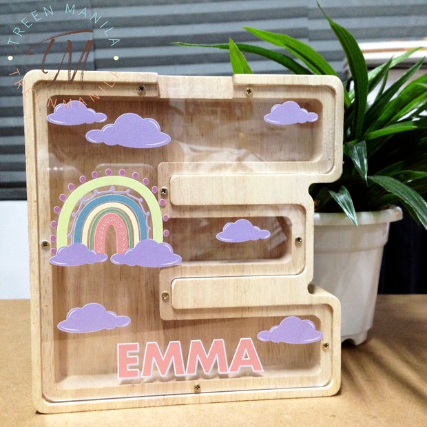 DIY KIT - Wooden Letter Coin Bank