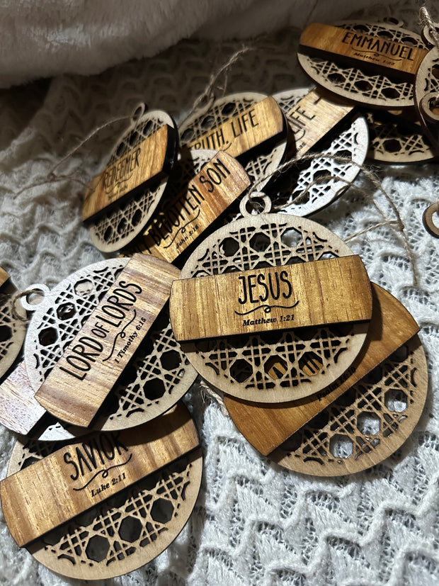 Christmas Ornament - Set of 24 Names of Christ