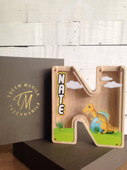 DIY KIT - Wooden Letter Coin Bank