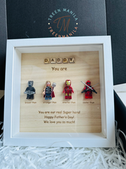 READY SET of FATHER'S DAY SUPERHERO Frame ( 4 Figures)