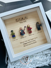 READY SET of FATHER'S DAY SUPERHERO Frame ( 4 Figures)