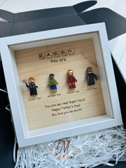 READY SET of FATHER'S DAY SUPERHERO Frame ( 4 Figures)